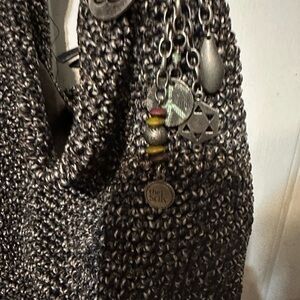 The Sak Black Knit Shoulder Bag